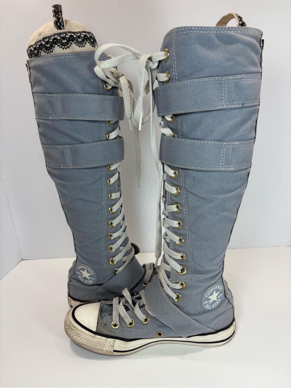 Converse Chuck Taylor All Star XXHi Buckles Knee-High Boots Blue Women 5.5 Y2K - Picture 9 of 12